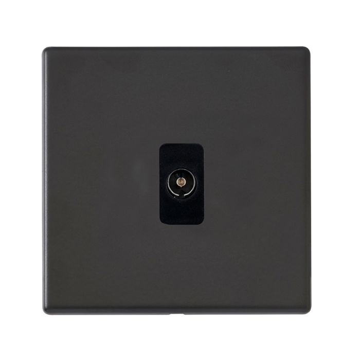 Hamilton 7G2MBTVIB G2 Matt Black isolated TV socket