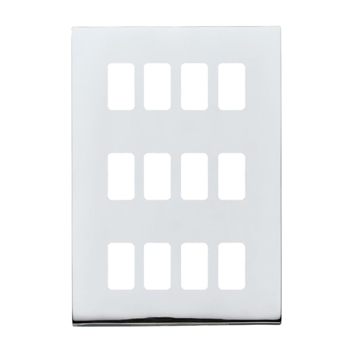 Hamilton 7G2MW12GFP G2 Matt White 12 Gang grid-fix face plate (face plate only)