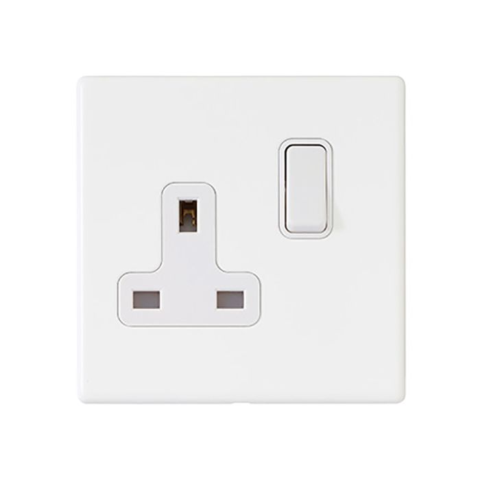 Hamilton 7G2MWSS1WH-W G2 Matt White 13A single switched socket