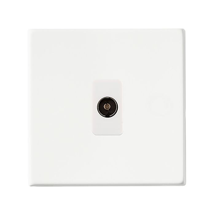 Hamilton 7G2MWTVIW G2 Matt White isolated TV socket