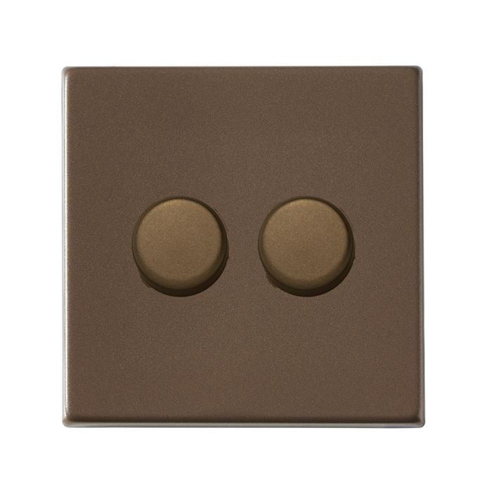 Hamilton 7G2RB2XLEDITB100 G2 Richmond Bronze double 100w LED 2 way dimmer