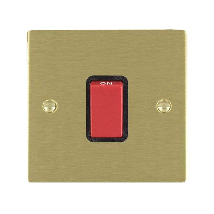 Hamilton 8245B Satin Brass 45A double pole isolator