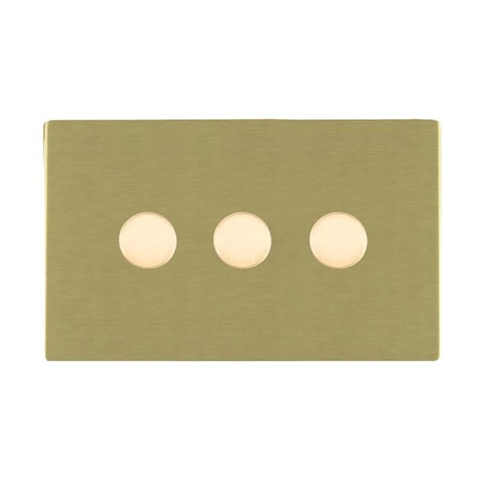 Hamilton 82C3X40 CFX Satin Brass triple 400w 2 way dimmer