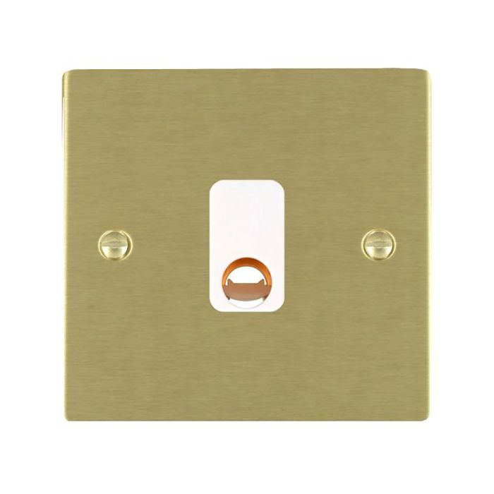 Hamilton 82COW Satin Brass 20A cable outlet plate