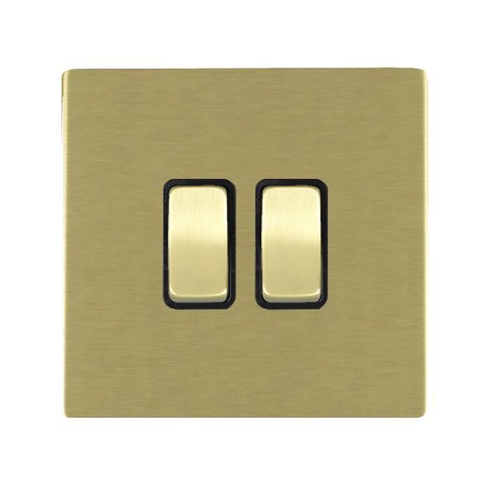 Hamilton 82CR22SB-B CFX Satin Brass 10A double 2 way light switch