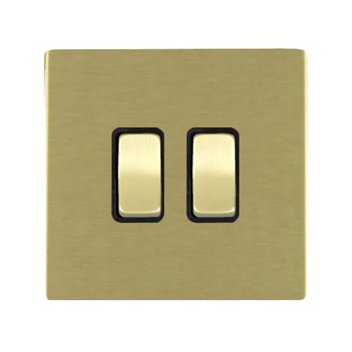 Hamilton 82CR32SB-B CFX Satin Brass 10A double intermediate light switch