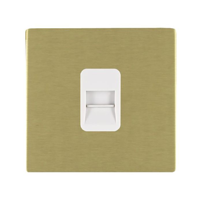 Hamilton 82CTCMW CFX Satin Brass telephone master socket