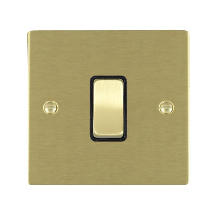 Hamilton 82DPSB-B Satin Brass 20A double pole switch