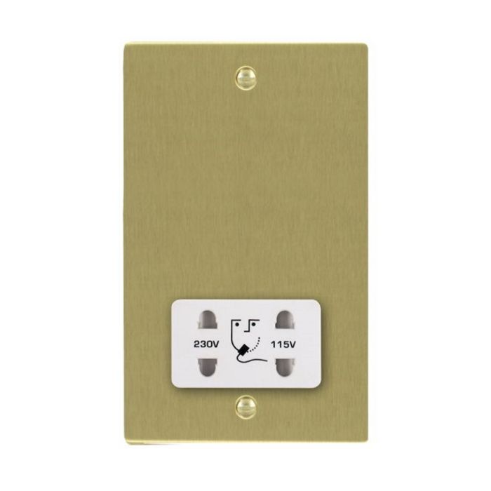 Hamilton 82SHS-W Shaver Socket Dual Voltage Satin Brass