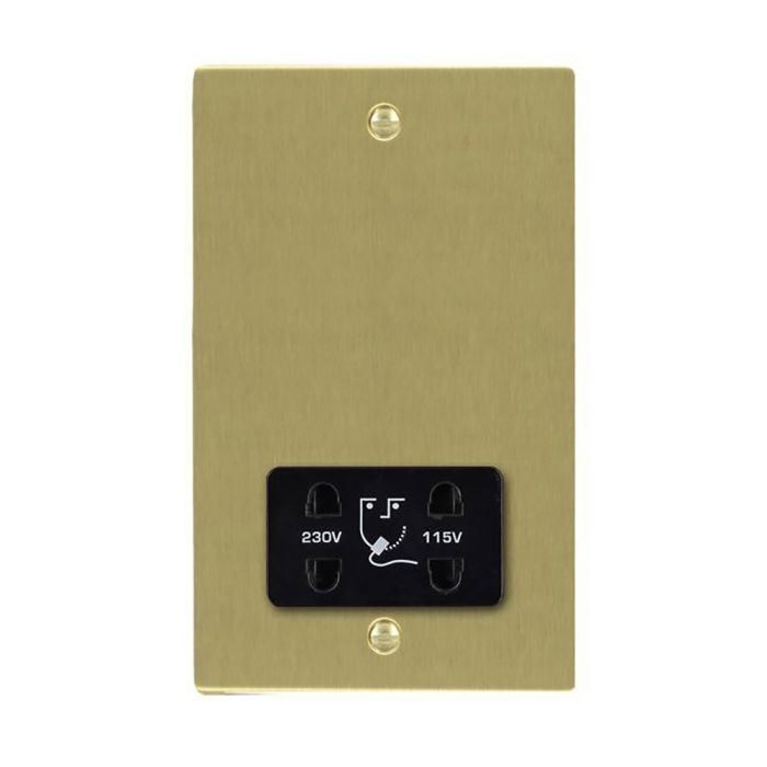 Hamilton 82SHSB Satin Brass dual voltage shaver socket