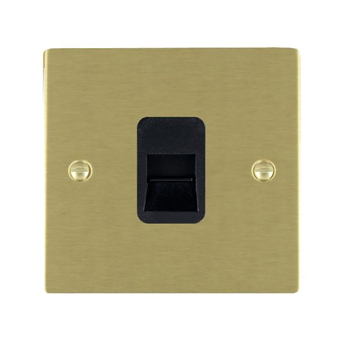 Hamilton 82TCMB Satin Brass telephone master socket