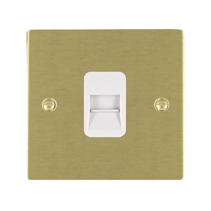 Hamilton 82TCMW Satin Brass telephone master socket