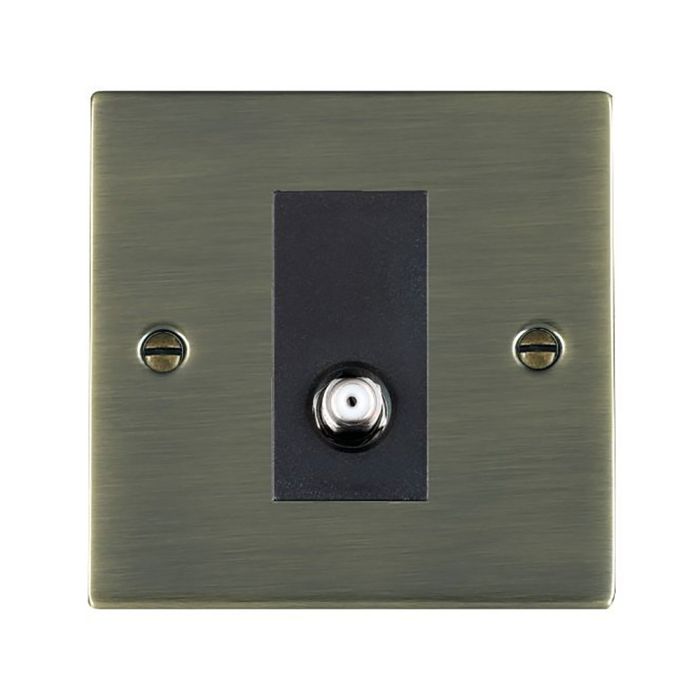 Hamilton 89SATNB Antique Brass non-isolated satellite socket