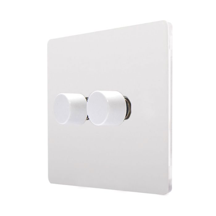 Hamilton 8WPC2X40 CFX Primed White double 400w 2 way dimmer