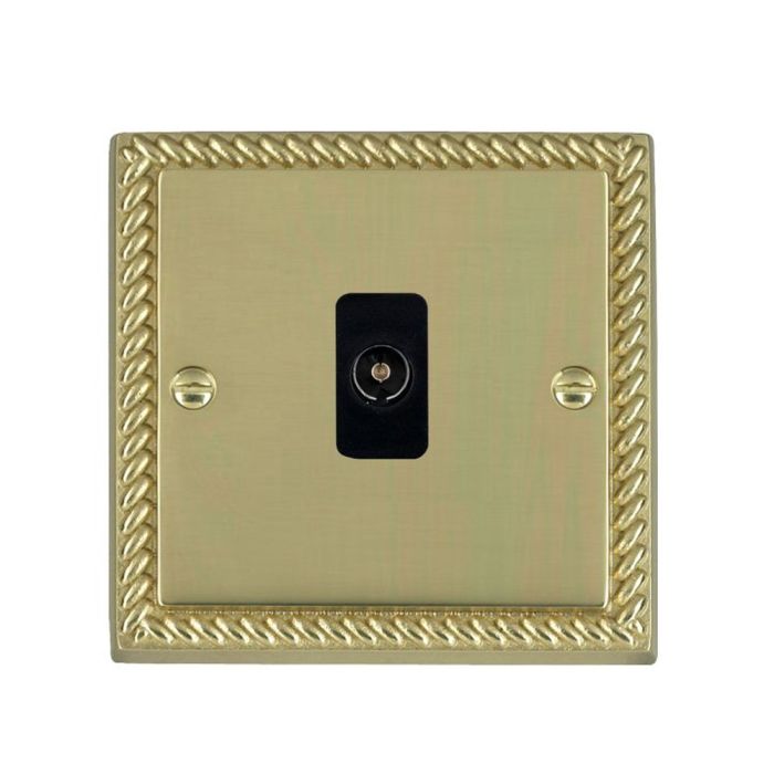 Hamilton 90TVB Polished Brass TV Socket