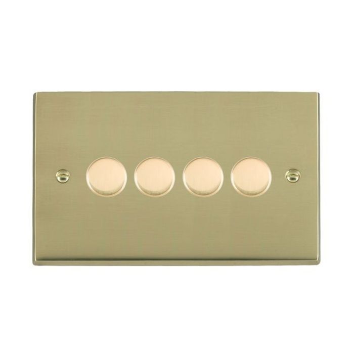 Hamilton 924X40 Polished Brass Dimmer Switch 4 Gang 400W