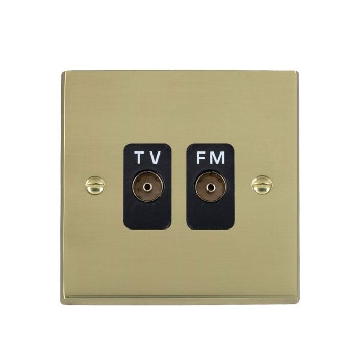Hamilton 92TVFMB Polished Brass TV/FM Socket