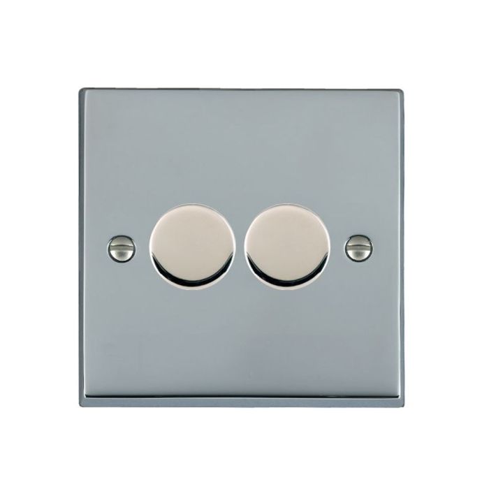 Hamilton 952X40 Polished Chrome Dimmer Switch 2 Gang 400W