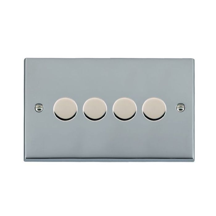 Hamilton 954X40 Polished Chrome Dimmer Switch 4 Gang 400W