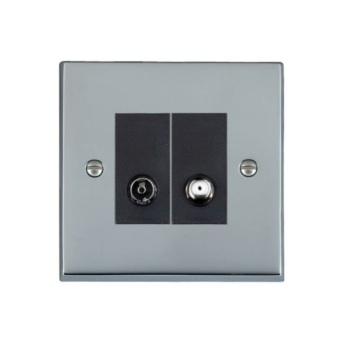 Hamilton 95TVSATB Polished Chrome TV/Satellite Socket