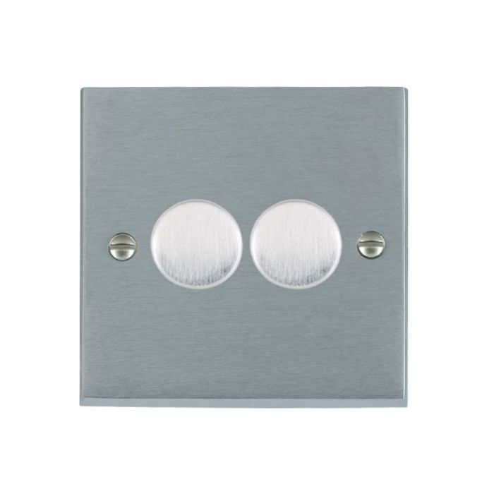 Hamilton 962X40 Satin Chrome Dimmer Switch 2 Gang 400W