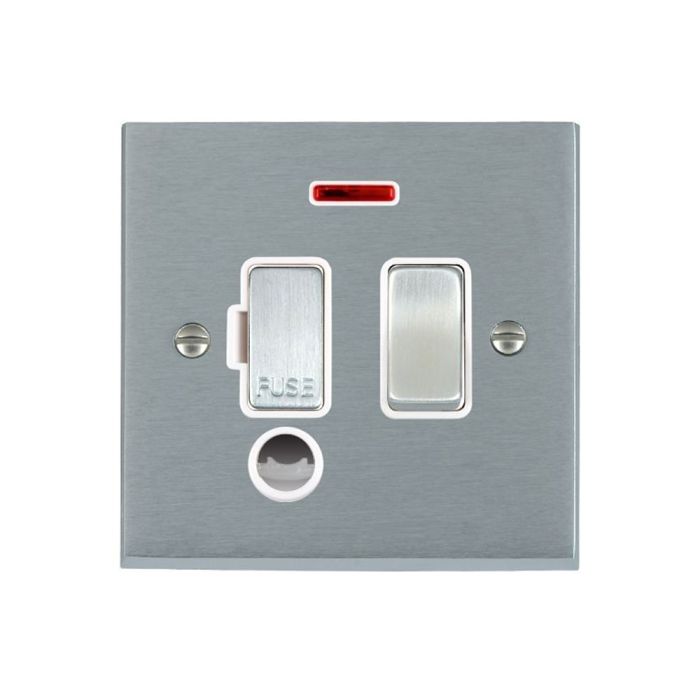 Hamilton 96SPNCSC-W Satin Chrome Switched Connection Unit + Flex Outlet