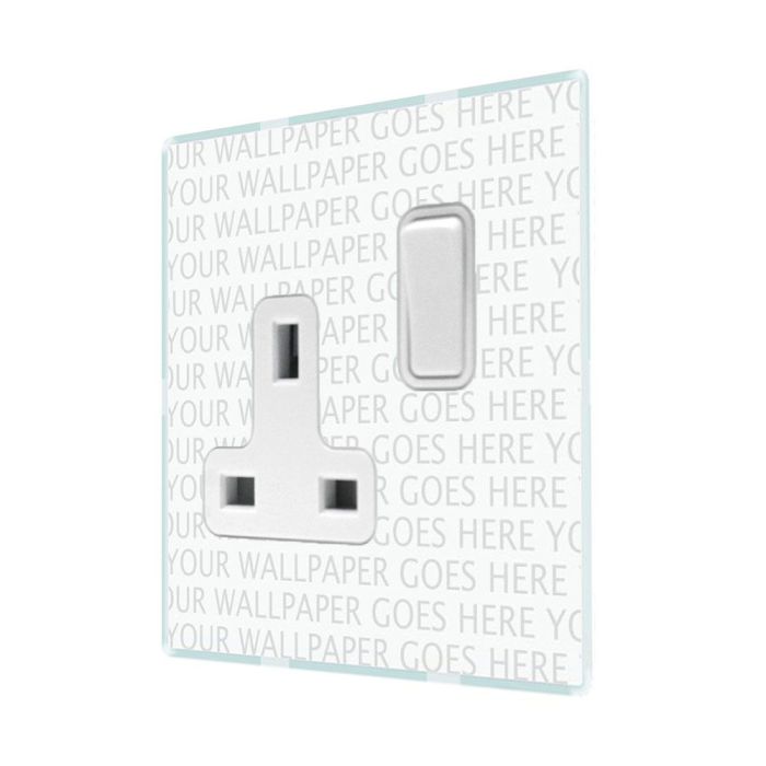 Hamilton PCSS1WH-W Perception CFX Transparent 13A single switched socket