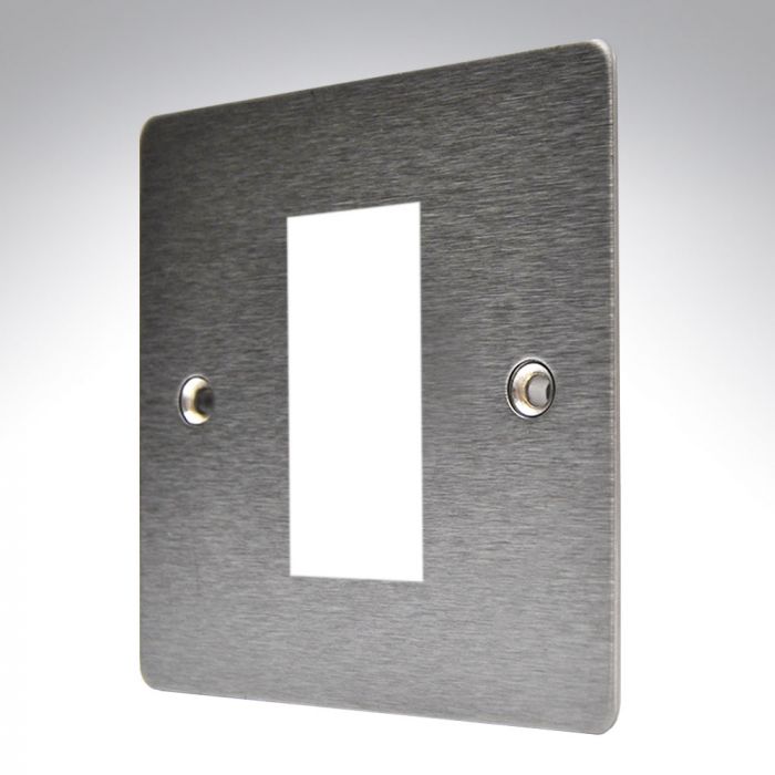 Hamilton 84EURO1 Stainless Steel 1 Gang Modular Plate