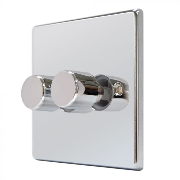 Hamilton 772XLEDITB100 Polished Chrome Dimmer 2G 2W 100w