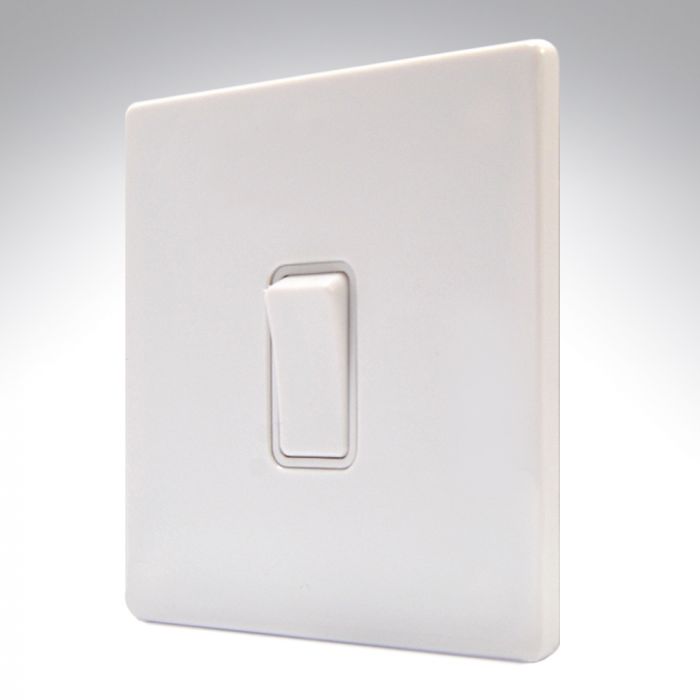 Hamilton 7WCR31WH-W CFX Gloss White Light Switch 1 Gang Intermediate