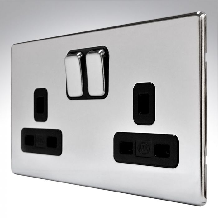 MK K24347POCB Aspect Polished Chrome Double Socket