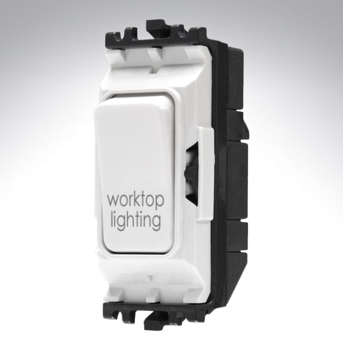 MK K4896WLWHI Grid Switch 1 Way Double Pole 20A Worktop Lighting