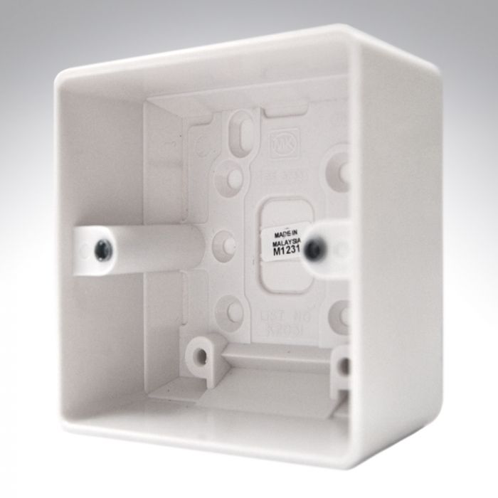 MK K2031WHI Surface Box 1 Gang 40mm