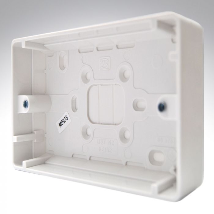 MK K2142WHI Surface Box 2 Gang 30mm