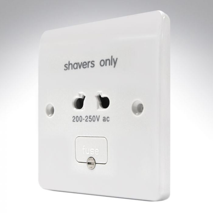 MK K700WHI Shaver Socket Single Plate