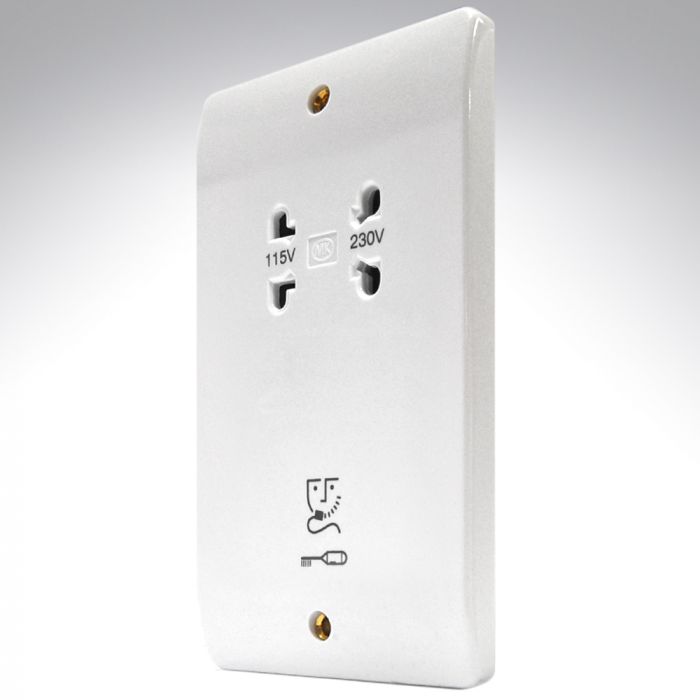 MK K701WHI Shaver Socket Vertical Plate