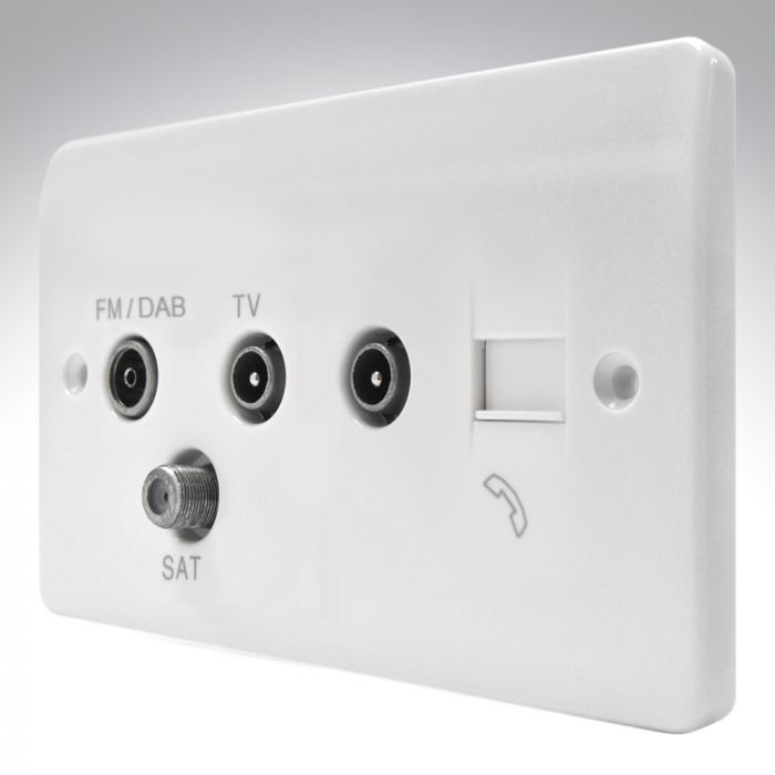 MK K3563DABWHI TV - FM/DAB - SAT Triplexer Socket + BT + TV