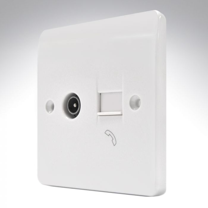 MK K3557WHI Coaxial TV+ BT Slave Socket