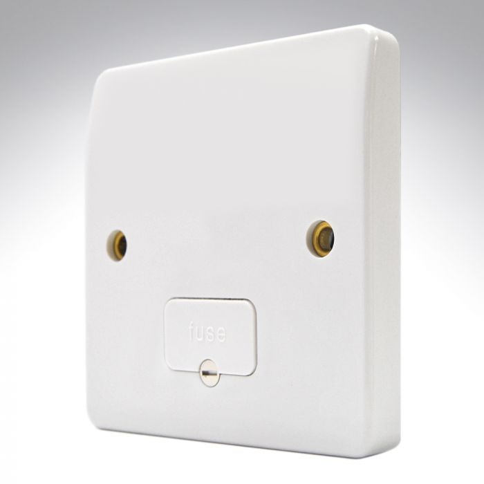 MK K337WHI Unswitched Spur + Base Outlet - Deep Plate